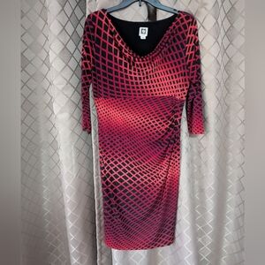 Anne Klein Flattering Geometric Dress Size  10